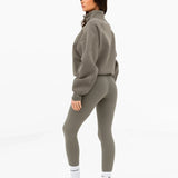 Addie 1/4 Zip Jumper - Safari Green