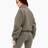 Addie 1/4 Zip Jumper - Safari Green