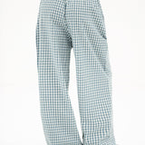 Lottie Gingham Trousers - Light Teal