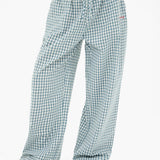Lottie Gingham Trousers - Light Teal