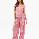 Lottie Gingham Trousers - Red