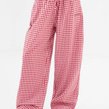 Lottie Gingham Trousers - Red
