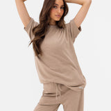 Nellie Oversized T-Shirt - Marl Beige