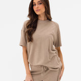Nellie Oversized T-Shirt - Marl Beige