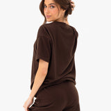Nellie Oversized T-Shirt - Dark Brown