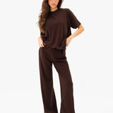 Nellie Oversized T-Shirt - Dark Brown