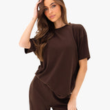 Nellie Oversized T-Shirt - Dark Brown