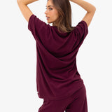 Nellie Oversized T-Shirt - Rich Burgundy