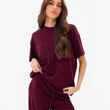 Nellie Oversized T-Shirt - Rich Burgundy