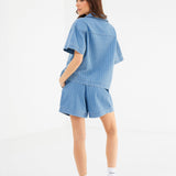 Tatum Denim Shorts - Mid Blue