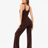Nellie Wide Leg Trousers - Dark Brown
