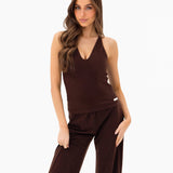 Nellie Wide Leg Trousers - Dark Brown