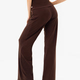 Nellie Wide Leg Trousers - Dark Brown