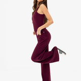 Nellie Wide Leg Trousers - Rich Burgundy
