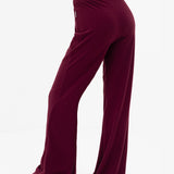 Nellie Wide Leg Trousers - Rich Burgundy