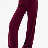 Nellie Wide Leg Trousers - Rich Burgundy