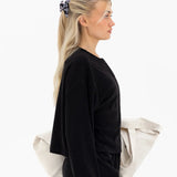 Alma Button Up Cardigan - Black
