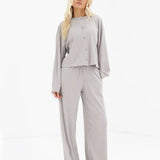 Alma Button Up Cardigan - Light Grey