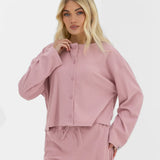 Alma Button Up Cardigan - Dusky Pink