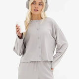 Alma Wide Leg Trousers - Light Grey