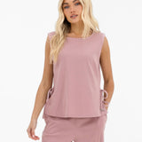 Alma Wide Leg Trousers - Dusky Pink