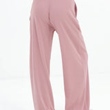 Alma Wide Leg Trousers - Dusky Pink