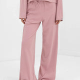 Alma Wide Leg Trousers - Dusky Pink