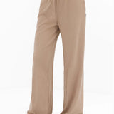 Alma Wide Leg Trousers - Tan