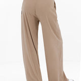 Alma Wide Leg Trousers - Tan