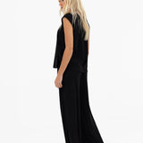 Alma Tie Up Vest - Black