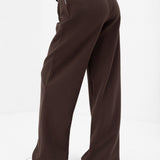 Emmy Wide Leg Trousers - Mocha Brown