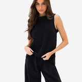 Emmy Button Up Vest - Black