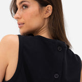 Emmy Button Up Vest - Black