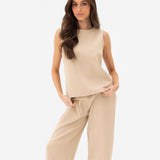 Emmy Button Up Vest - Light Tan