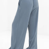 Ebony Wide Leg Trousers - Dusty Blue