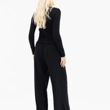 Ebony Wide Leg Trousers - Black