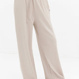 Ebony Wide Leg Trousers - Light Stone