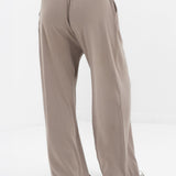 Ebony Wide Leg Trousers - Neutral Taupe