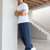 Jude Relaxed Linen Trousers - Dark Blue