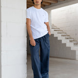 Jude Relaxed Linen Trousers - Dark Blue
