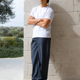 Jude Relaxed Linen Trousers - Dark Blue