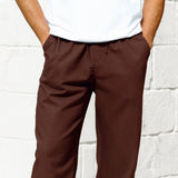 Jude Relaxed Linen Trousers - Dark Brown