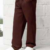Jude Relaxed Linen Trousers - Dark Brown