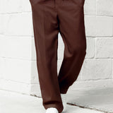 Jude Relaxed Linen Trousers - Dark Brown