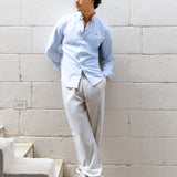Jude Relaxed Linen Trousers - Light Beige