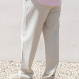 Jude Relaxed Linen Trousers - Light Beige