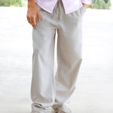 Jude Relaxed Linen Trousers - Light Beige