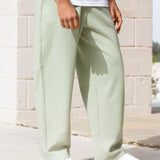 Jude Relaxed Linen Trousers - Sage Green