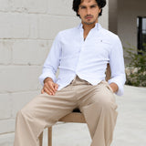 Jude Relaxed Linen Trousers - Tan