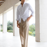Jude Relaxed Linen Trousers - Tan